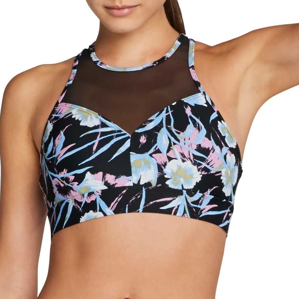Speedo Women's Mesh Panel Bikini Top
Size Small in Floral Print